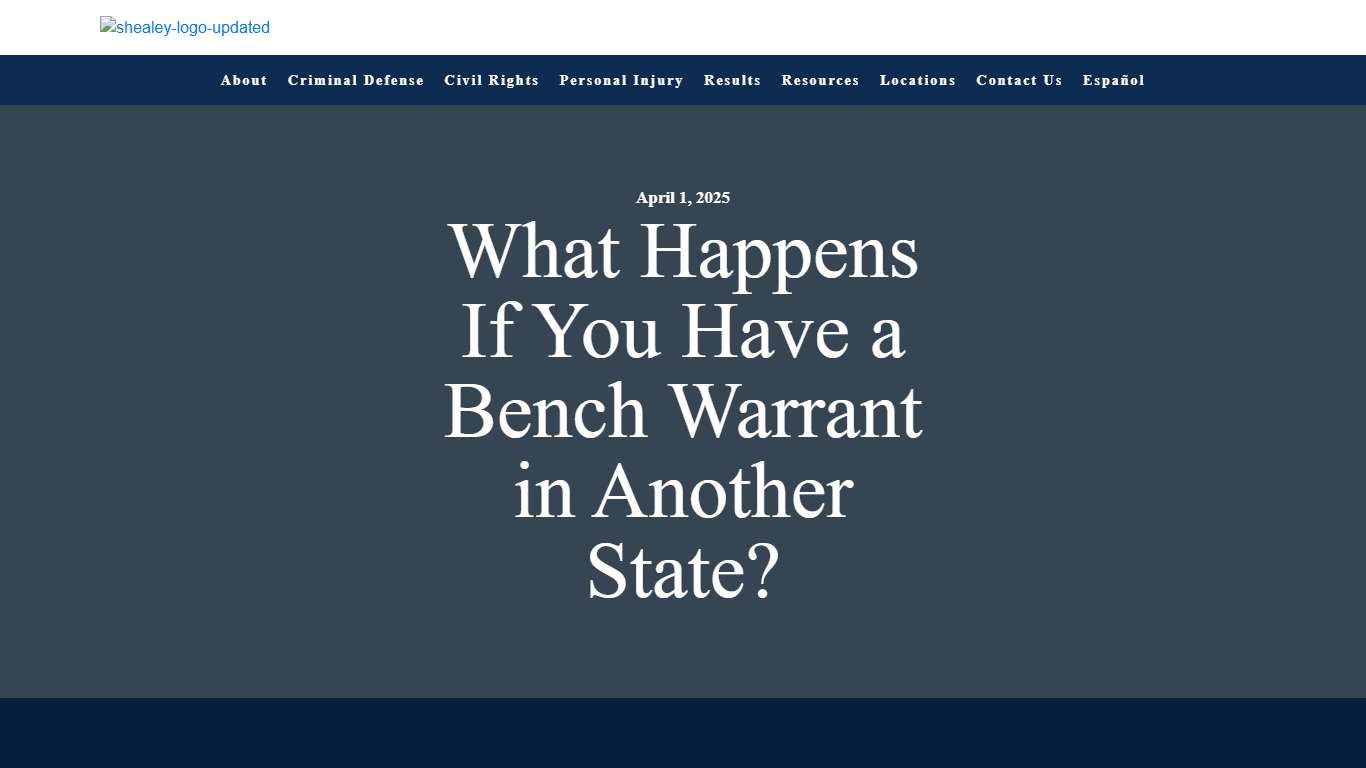 What Happens If You Have a Bench Warrant in Another State?